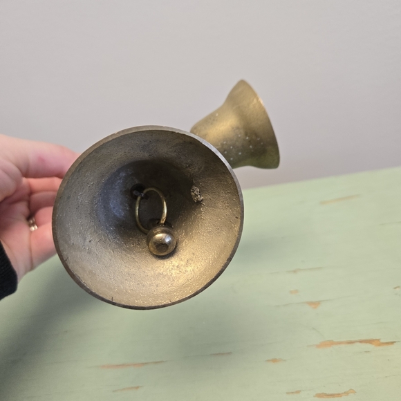 Brass Feather Quill Double Bell Vintage - Picture 5 of 7
